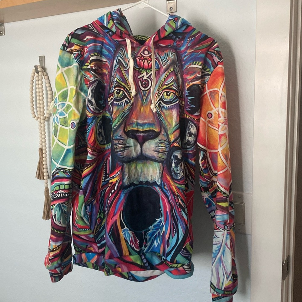 Trippy Multicolor Lion Sweatshirt